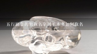 5行缺金的男孩名字属羊木多如何取名