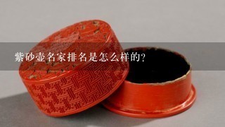 紫砂壶名家排名是怎么样的？