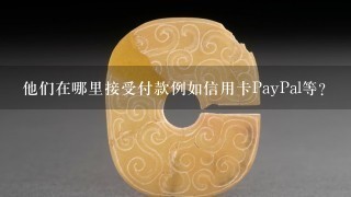 他们在哪里接受付款例如信用卡PayPal等？