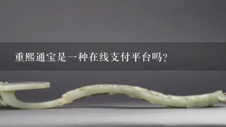 重熙通宝是一种在线支付平台吗？